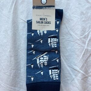 Seasalt Cornwall Nautical Blue Men's Socks